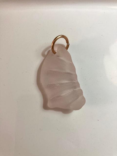 beach glass drilled glass holding