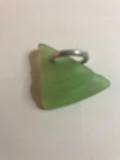 beach glass drilled glass holding