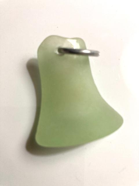 beach glass drilled glass holding