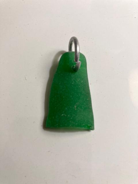 beach glass drilled glass holding