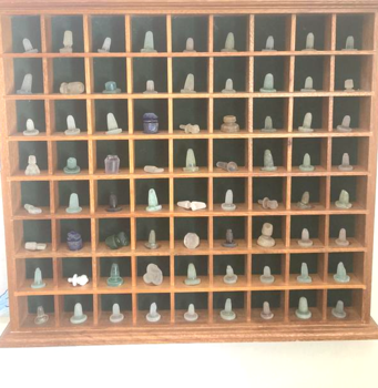 bottle stoppers displayed