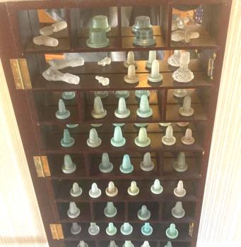 bottle stoppers displayed