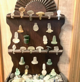 bottle stoppers displayed