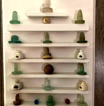 bottle stoppers displayed