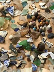 beach sea glass pottery