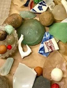 beach sea glass pottery