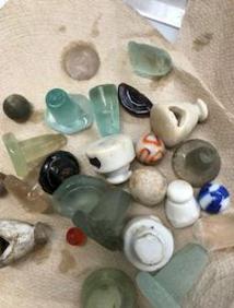 beach sea glass pottery